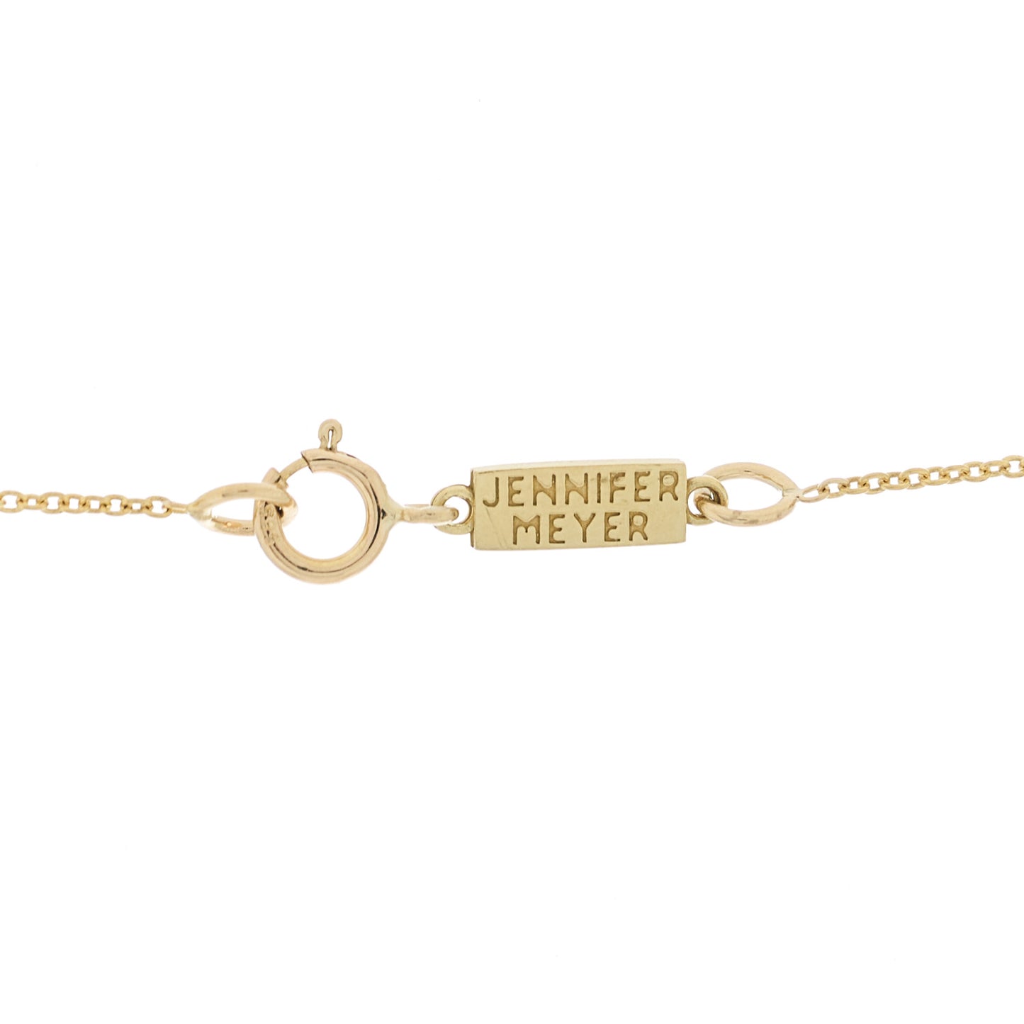 18K Yellow Gold Diamond Open Good Luck Pendant Necklace