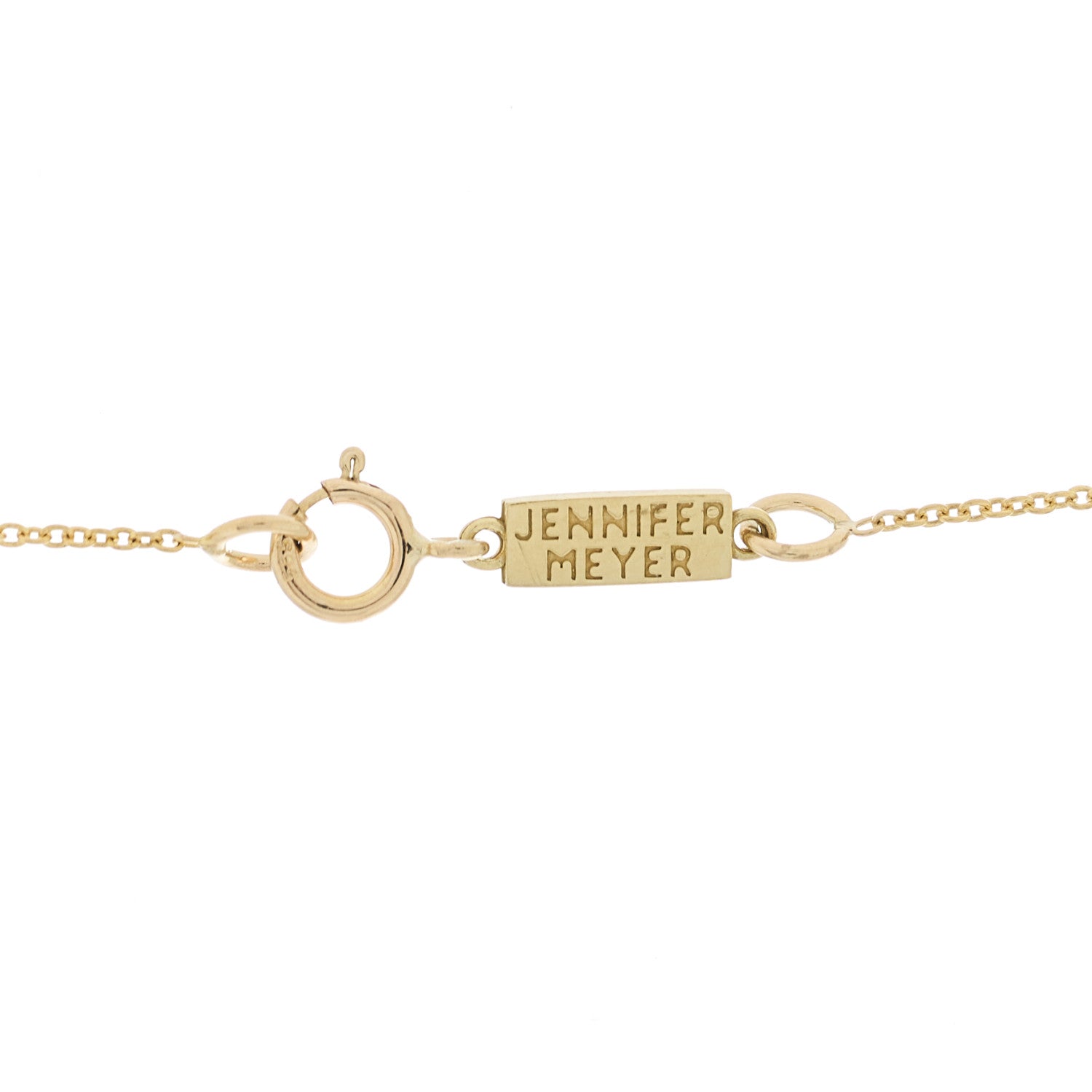 Jennifer Meyer 18K Yellow Gold Diamond Open Good Luck Pendant Necklace 5 of 7