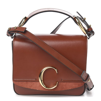 Chloe Calfskin Small C Double Carry Sepia Brown 1 of 8