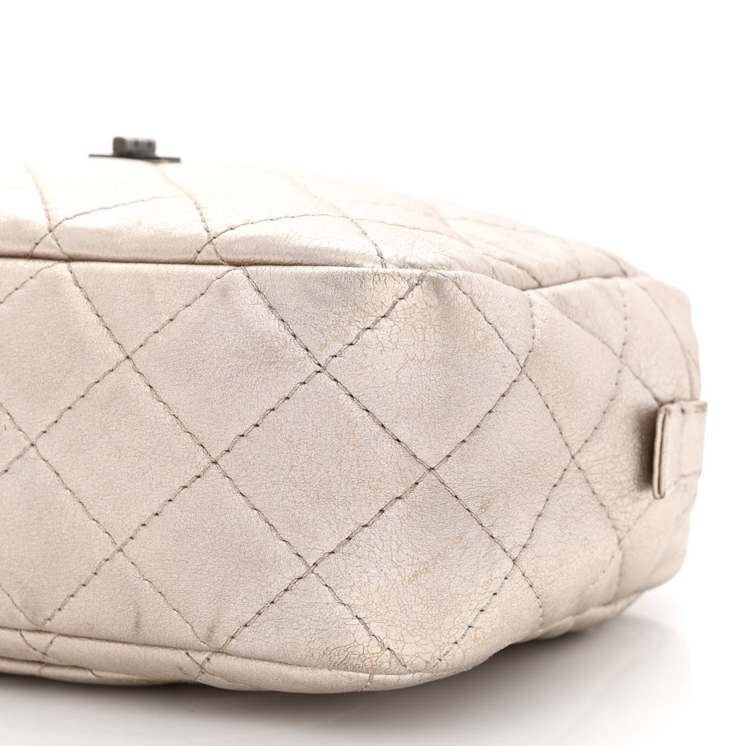 Chanel Metallic Aged Calfskin Quilted Medium Reissue Camera Case Gold 10 of 11