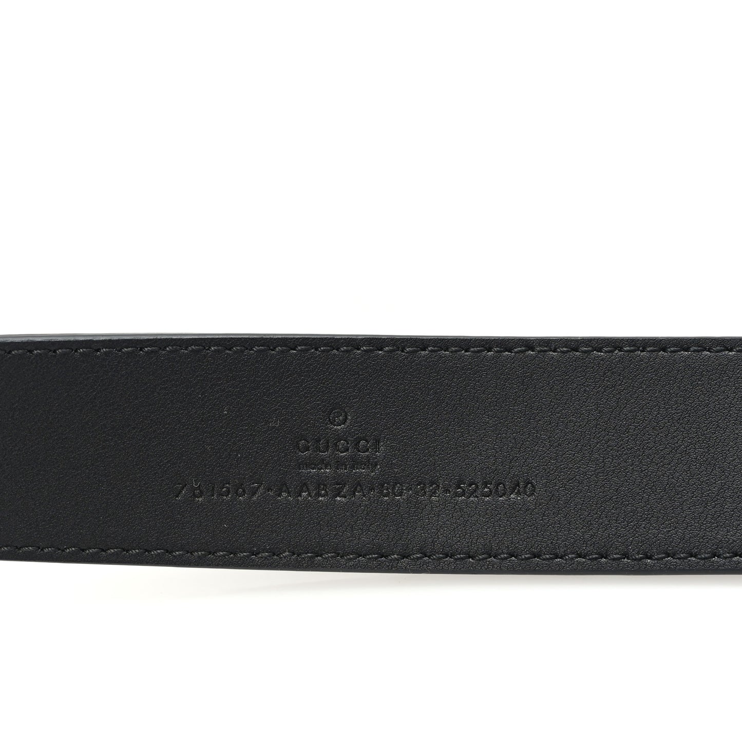 Piuma Calfskin Jumbo GG Embossed 35mm Belt 80 32 Black