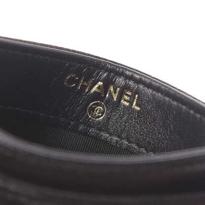 Chanel Caviar Camellia Embossed Card Holder Black 8 of 9