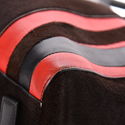 Givenchy Calf Hair Goatskin Smooth Calfskin Patchwork Medium Antigona Black Red 16 of 19