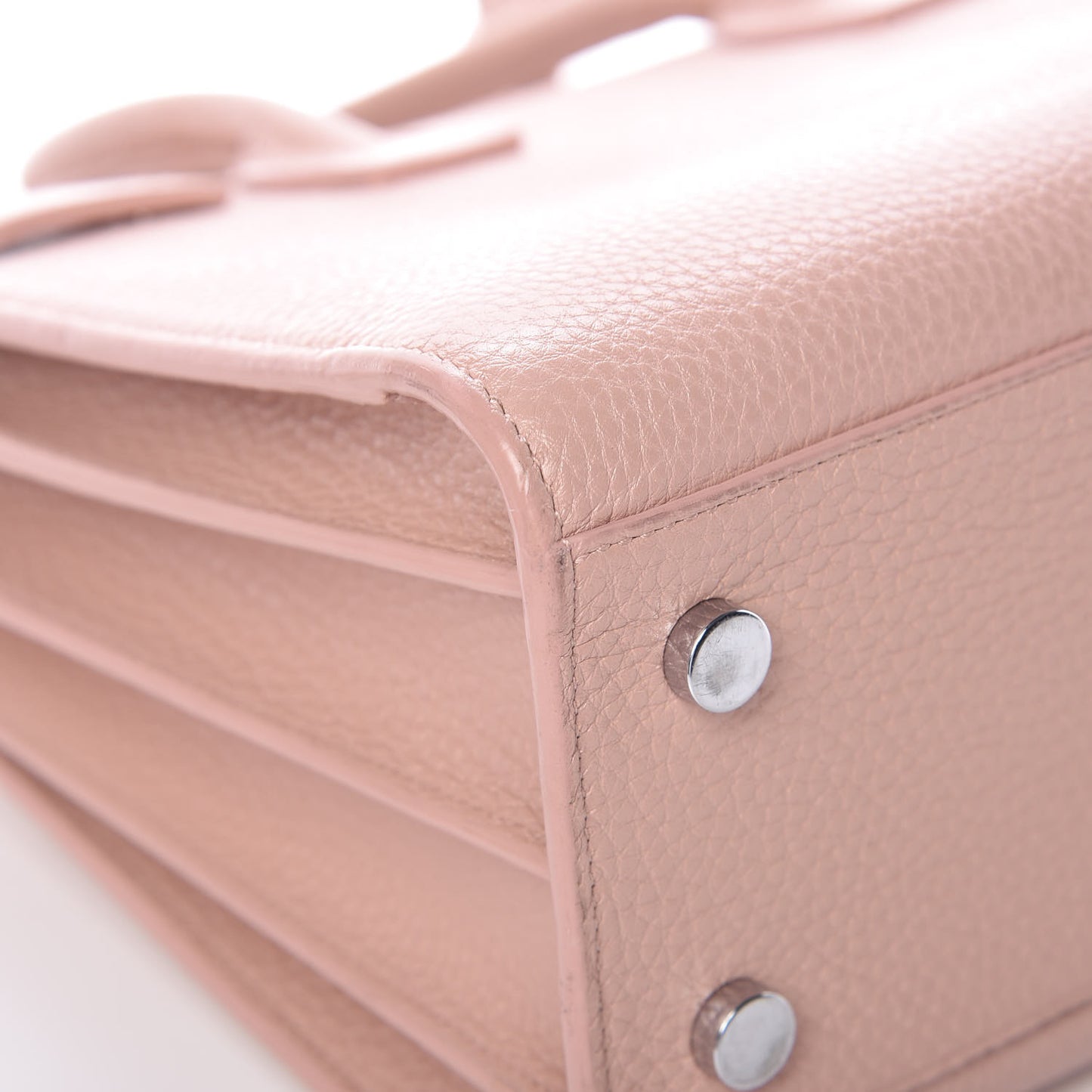 Grained Calfskin Baby Sac De Jour Antique Rose