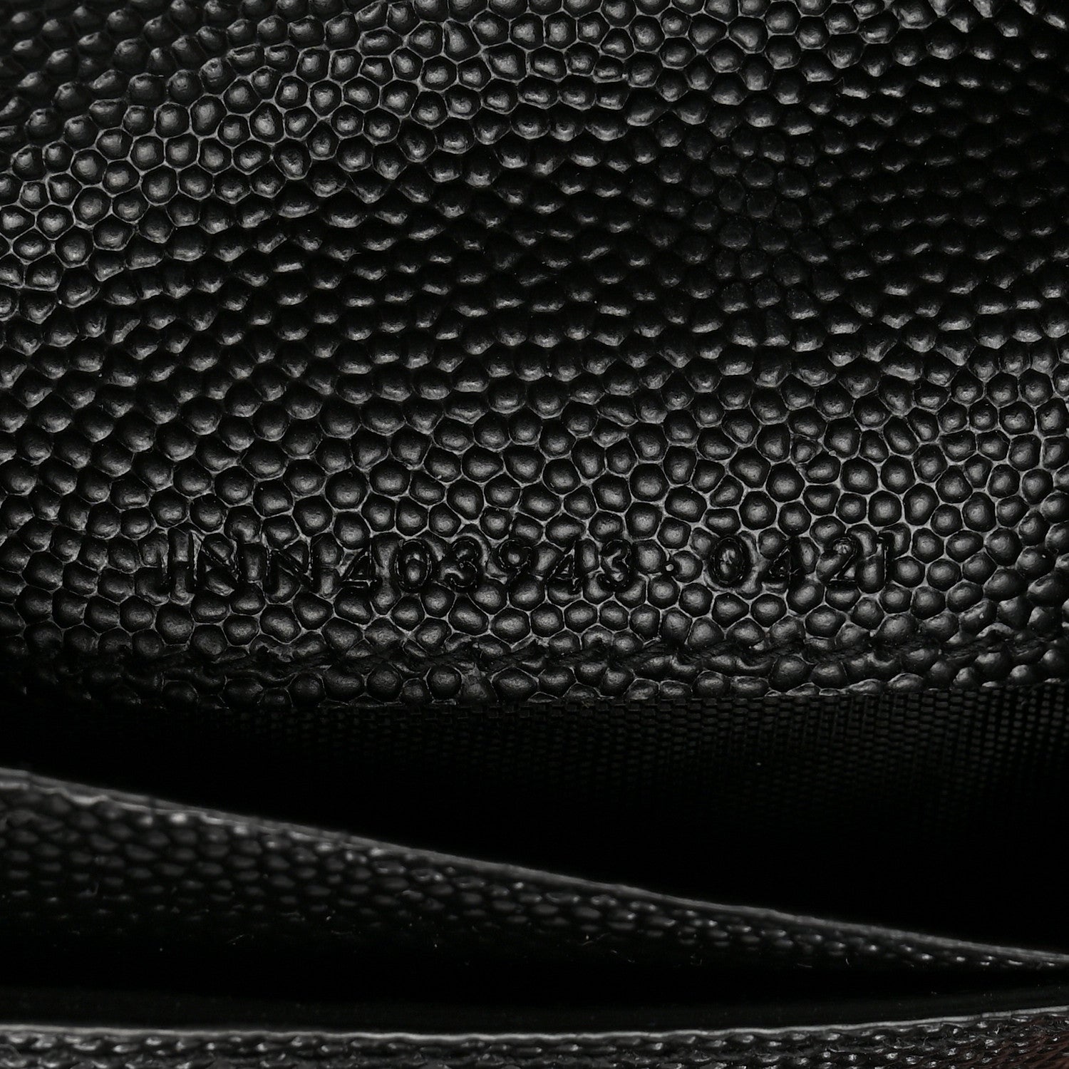 Saint Laurent SAINT LAURENT Grain De Poudre Matelasse Chevron Monogram Compact Tri Fold Wallet Black 7 of 7