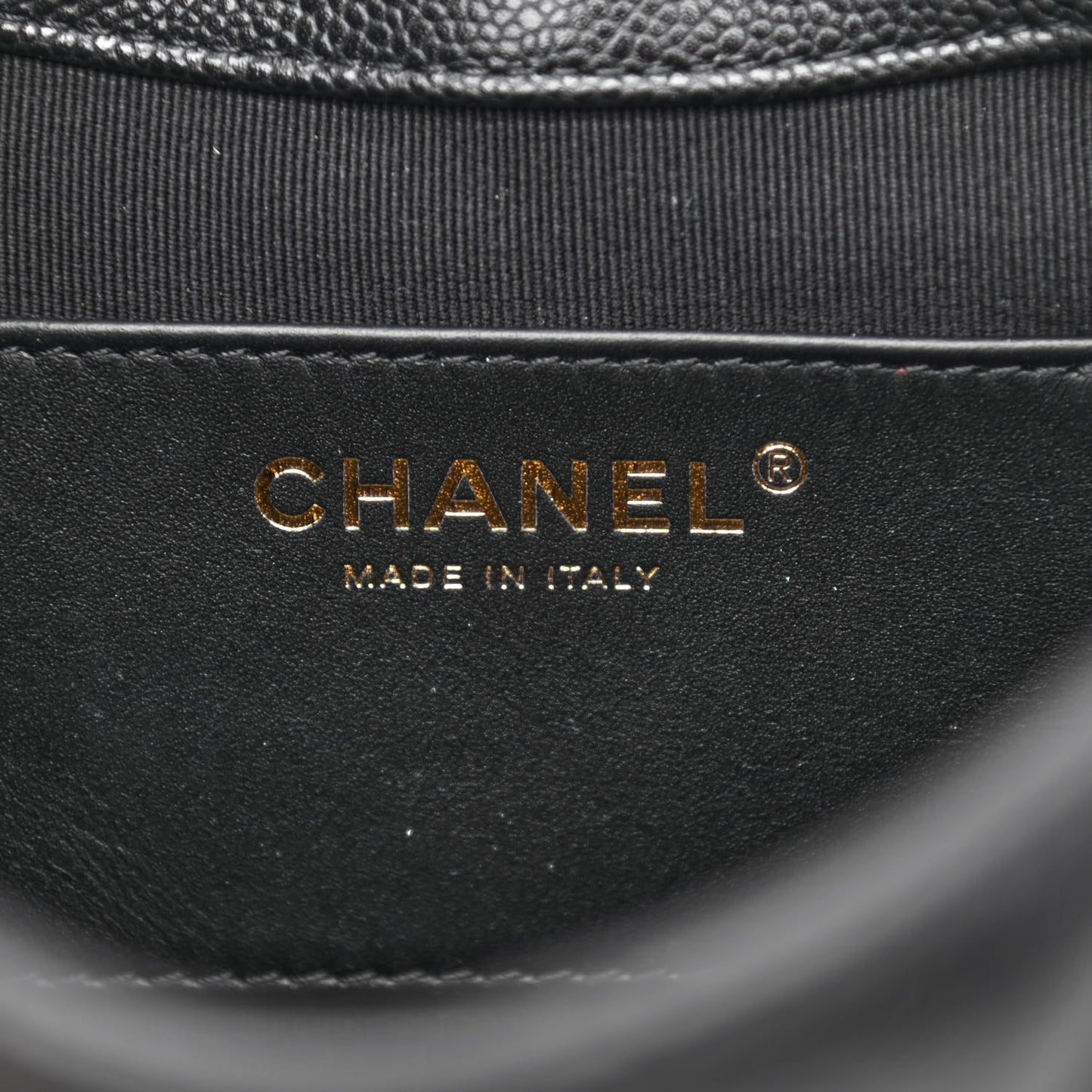 Caviar Quilted Small Messenger Flap Black