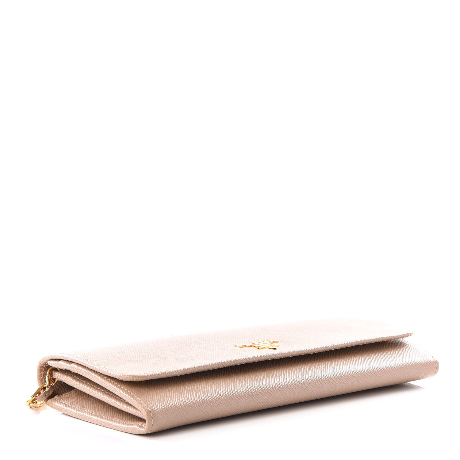 Prada Saffiano Metal Oro Chain Wallet Cammeo 3 of 9
