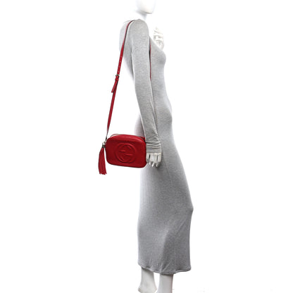 Gucci Pebbled Calfskin Small Soho Disco Bag Tabasco Red 2 of 11