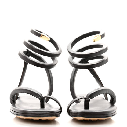 Bottega Veneta Calfskin Spiral Flat Sandals 37 Chocolate 2 of 7