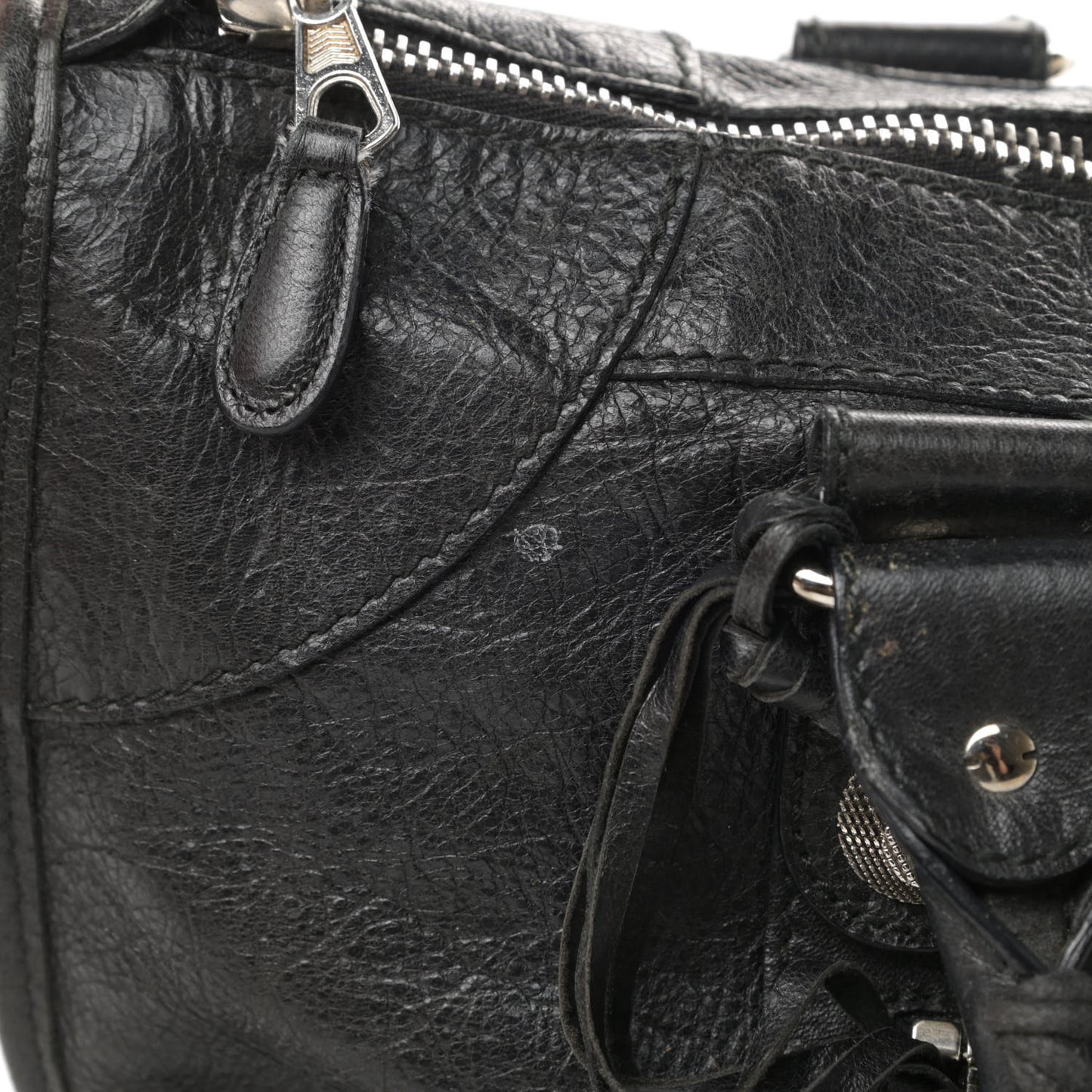 Agneau Giant 21 Silver Hardware Work Black