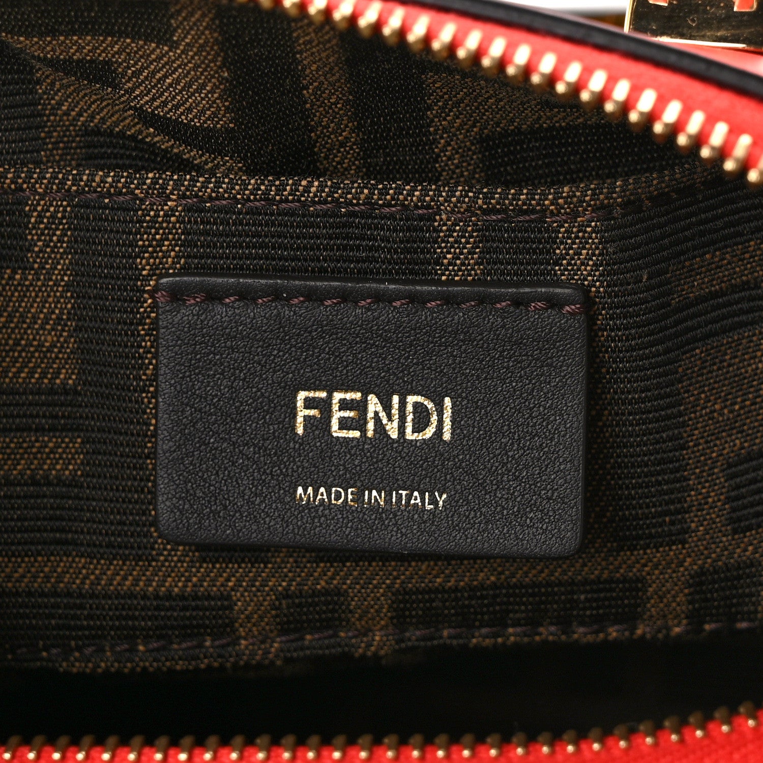 Fendi Vitello King Plexiglass Logo Embossed Mini By The Way Top Handle Boston Bag Papavero 6 of 13