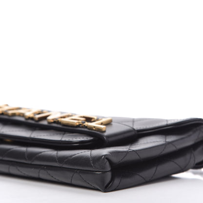 Chanel Calfskin Quilted Enchained Clutch Black 7 of 11