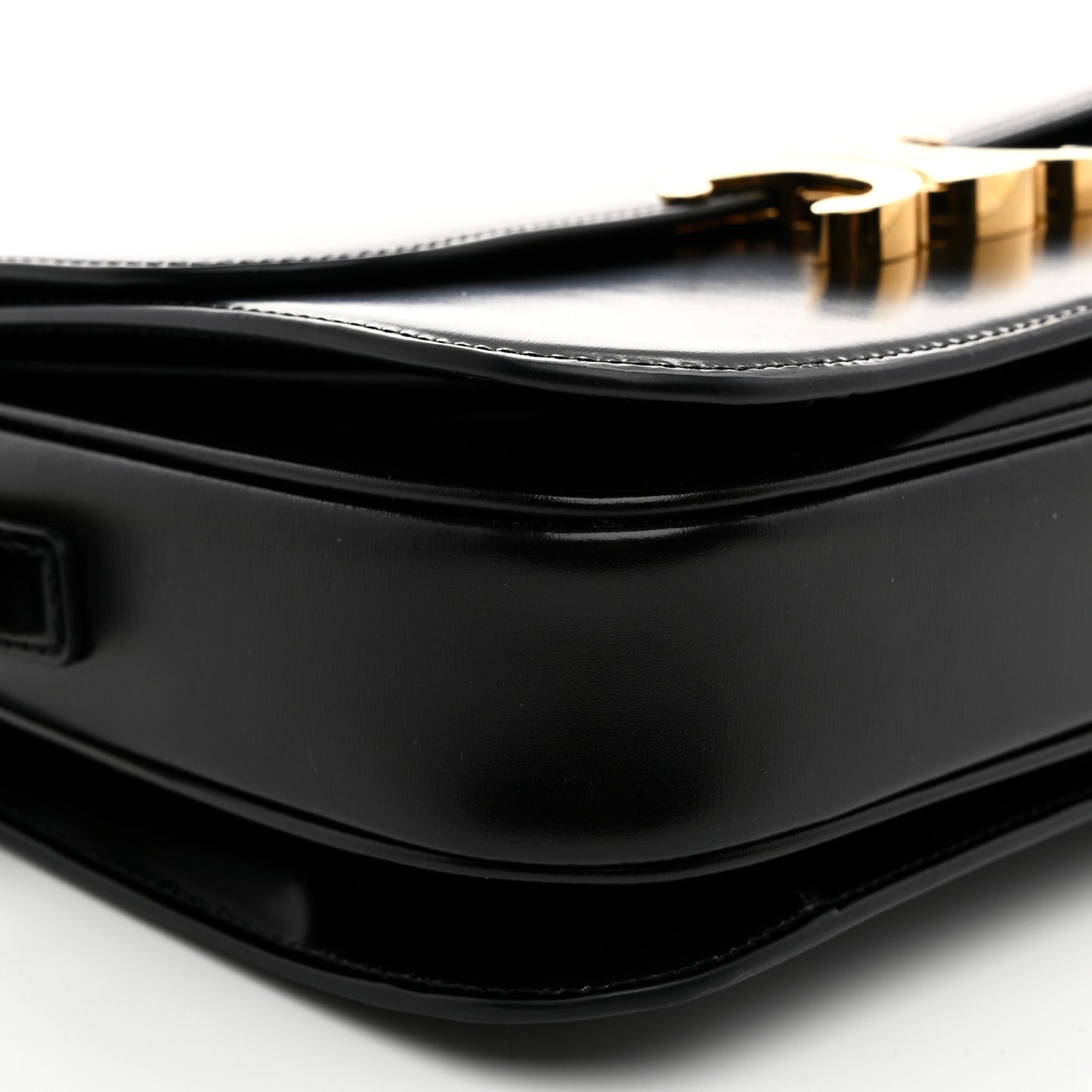 Shiny Calfskin Medium Triomphe Black