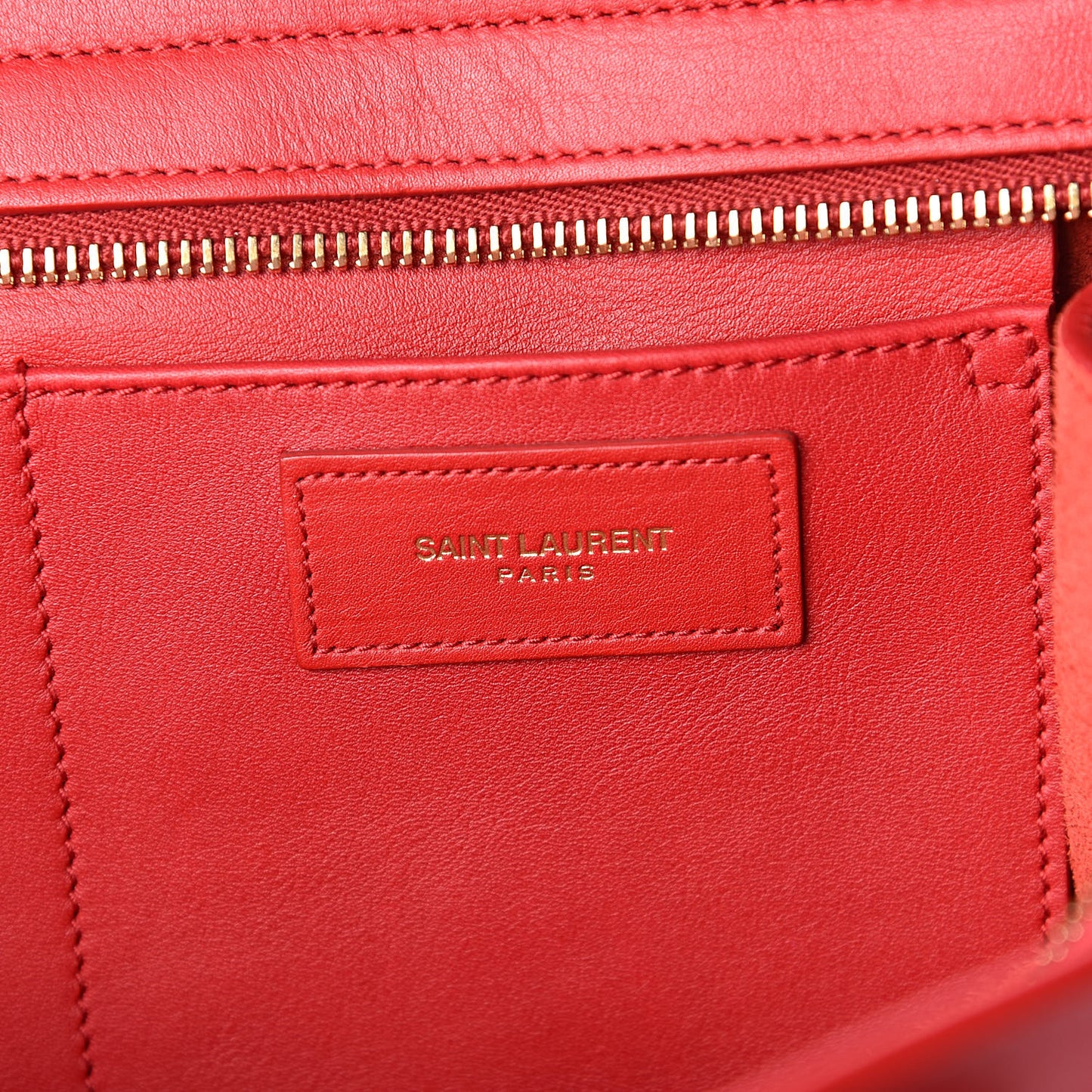 Calfskin Small Classic Y Cabas Red