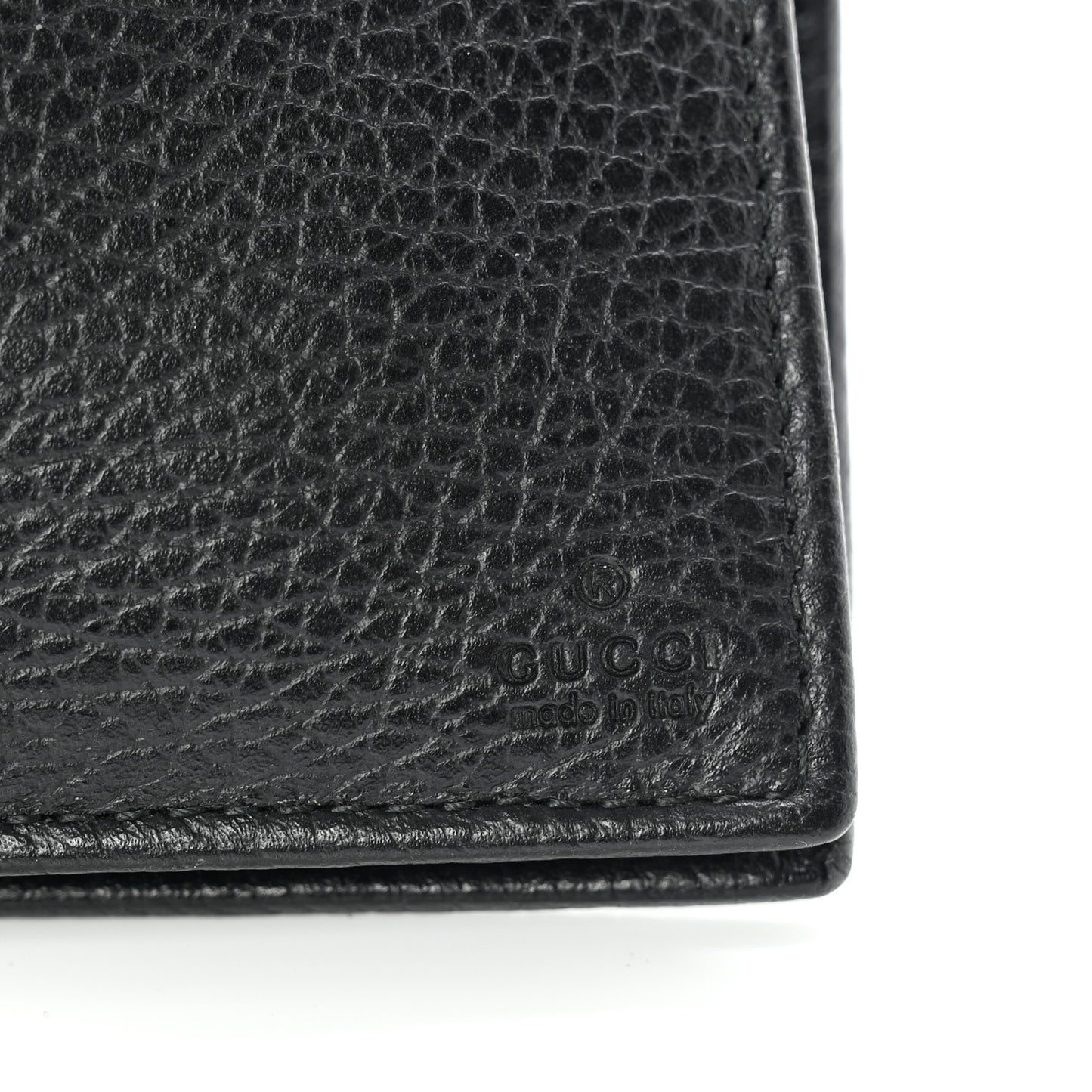 Dollar Calfskin Mini Swing Wallet Bag Black