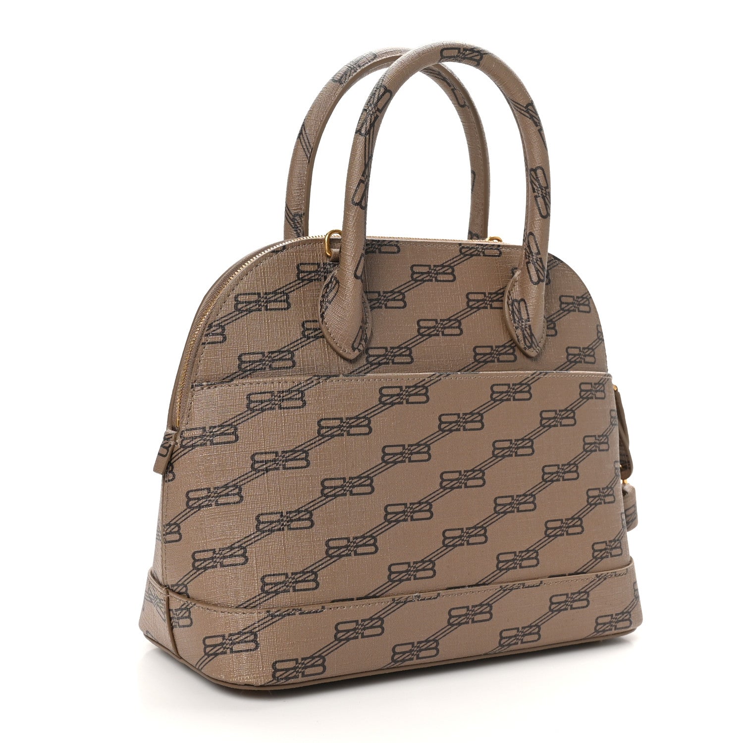 Balenciaga Coated Canvas BB Monogram S Ville Top Handle Bag Beige Brown 2 of 10