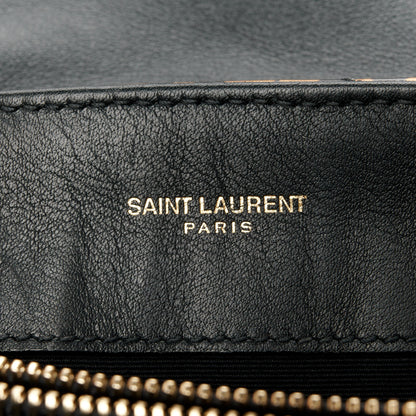Saint Laurent Calfskin Y Quilted Monogram Small Loulou Chain Satchel Leopard 6 of 11