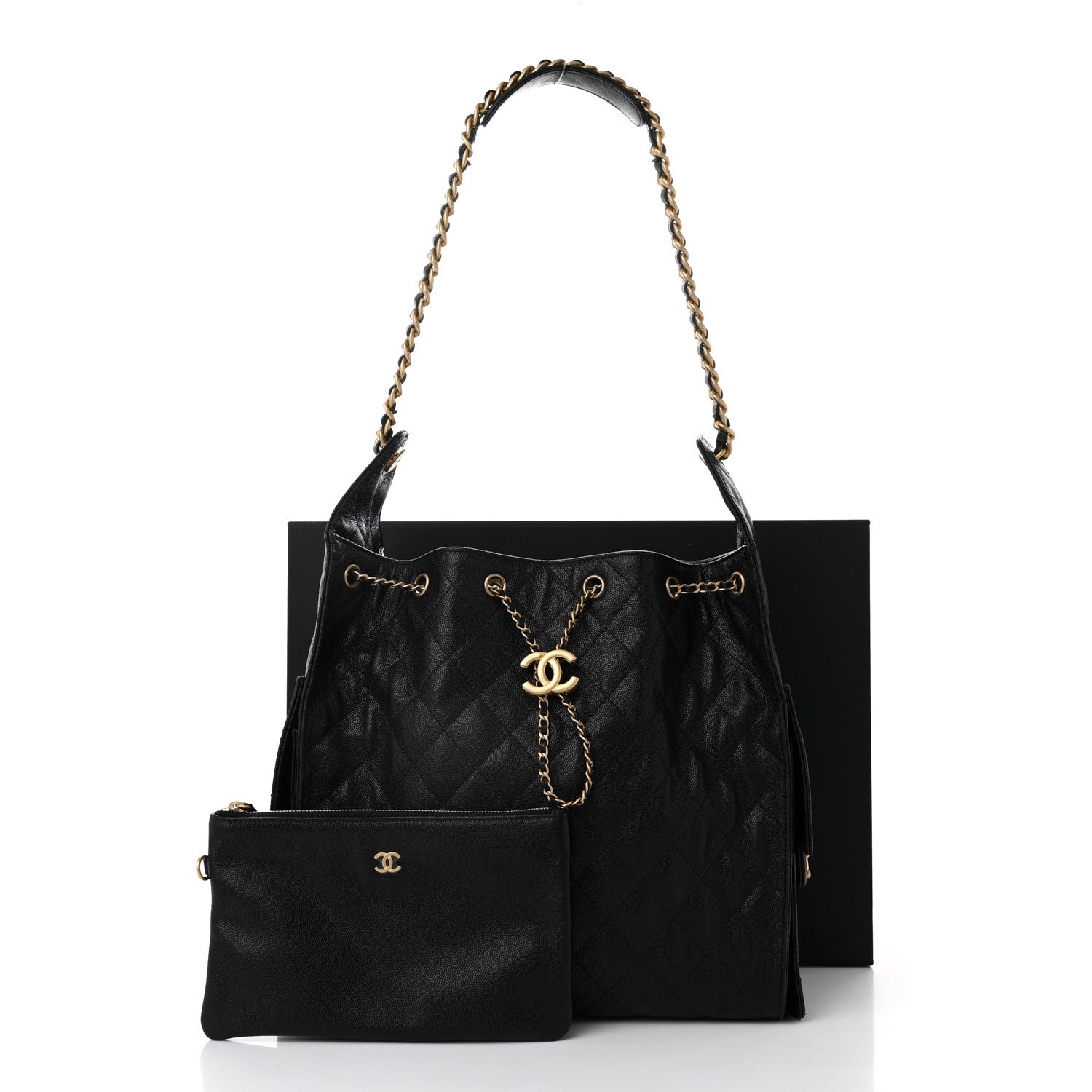 Chanel Caviar Quilted Medium Chanel 25 Handbag Black 11 of 11