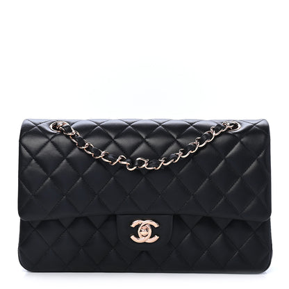 Chanel Lambskin Quilted Medium Double Flap Black 1 of 9