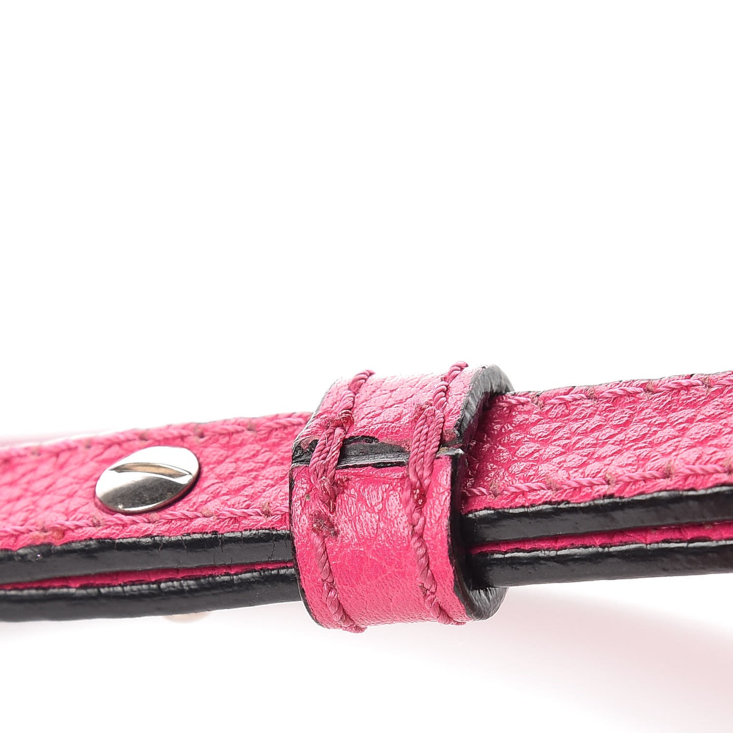 Grainy Calfskin Mini Padlock Zip Satchel Pink