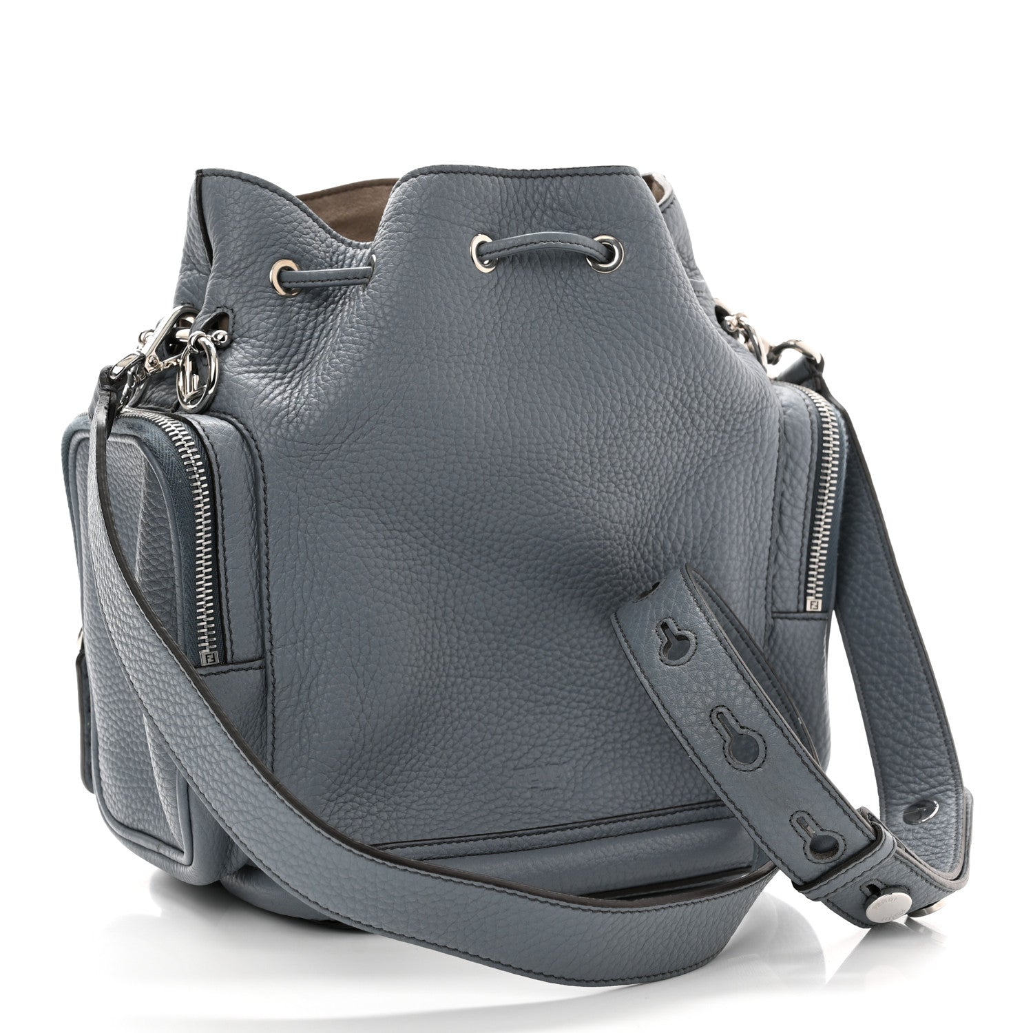 Fendi Cuoio Romano Selleria F is Fendi Grande Mon Tresor Pocket Bucket Bag Nube 2 of 11