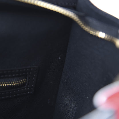 Celine Pony Hair Mini Tri-Color Luggage Glacier Red Black 15 of 18