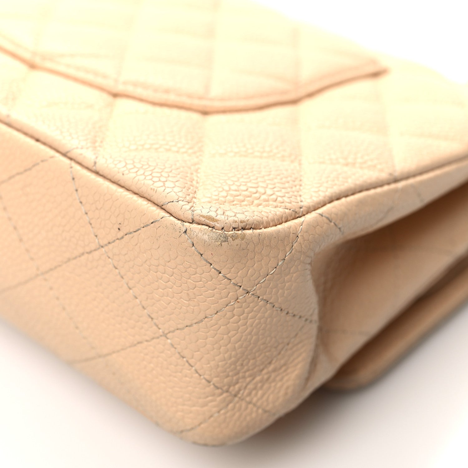 Chanel Caviar Quilted Medium Double Flap Beige 11 of 16