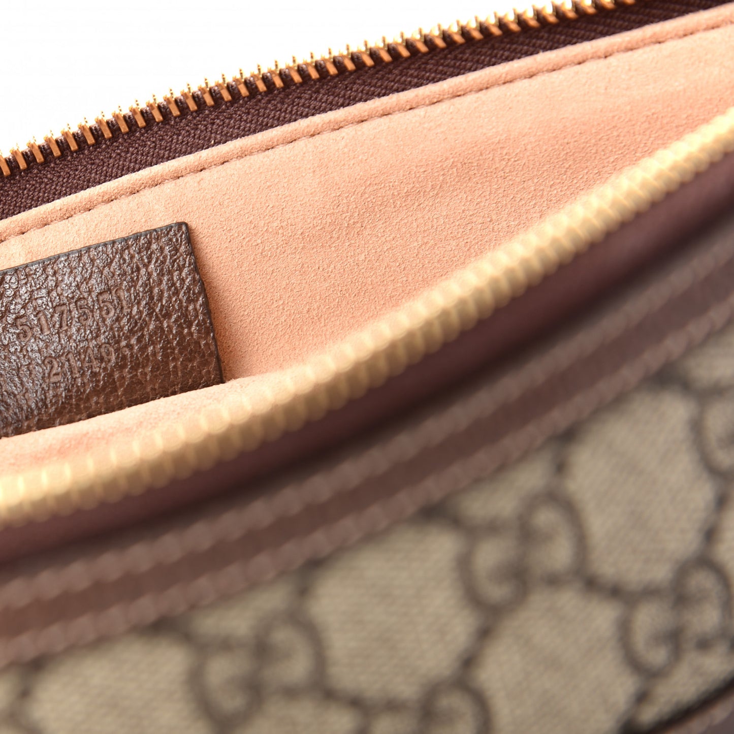 GG Supreme Monogram Large Ophidia Pouch Clutch Brown