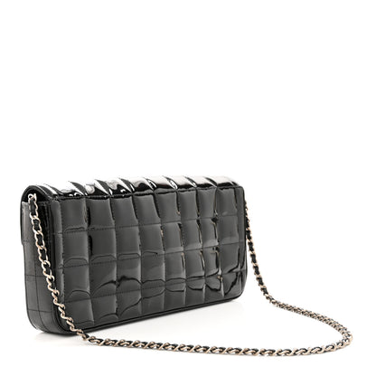 Chanel Patent Quilted East West Chocolate Bar Flap Black 3 of 11