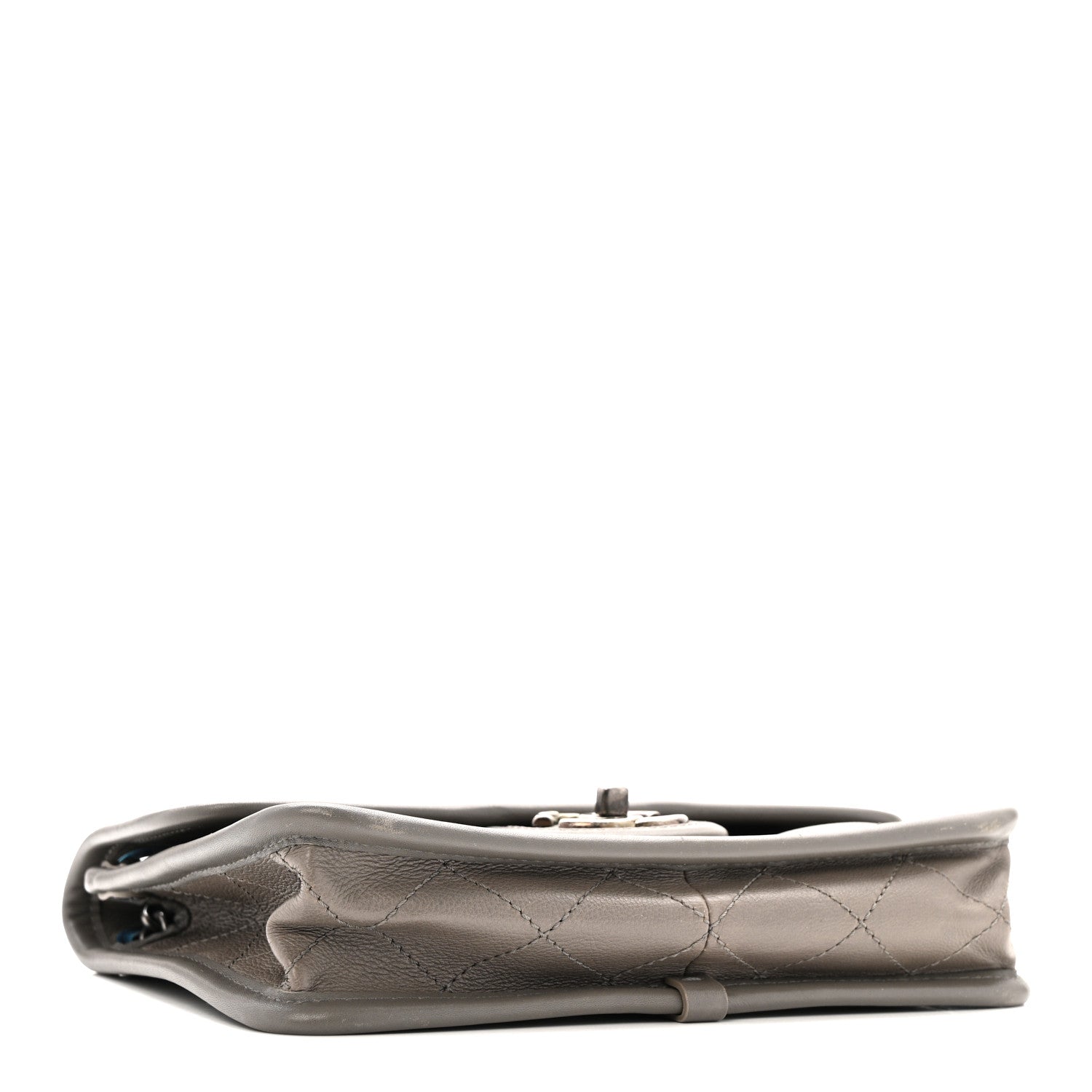Chanel Calfskin Quilted Mini French Riviera Flap Grey 4 of 11