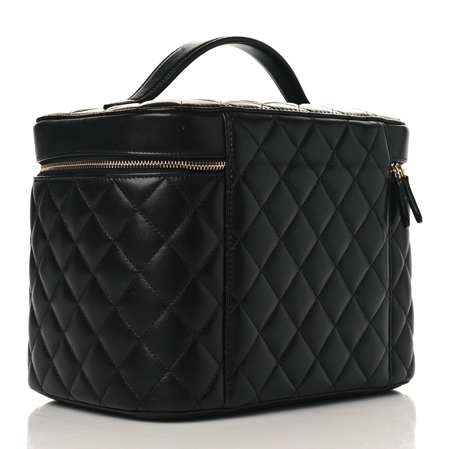 Chanel Lambskin Quilted Large Vanity Pouch Black 3 of 10