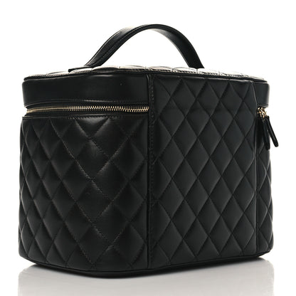 Chanel Lambskin Quilted Large Vanity Pouch Black 3 of 10