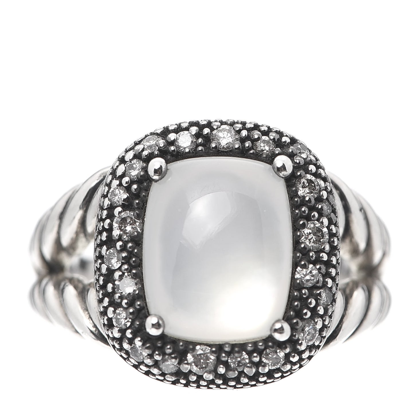 Sterling Silver Diamond Moonlight Ice Ring 49 5