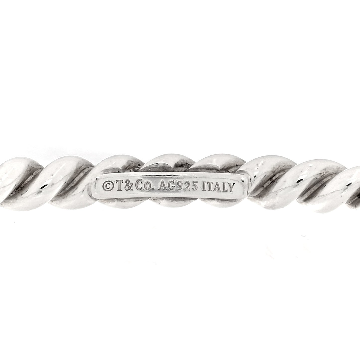 Sterling Silver Twist Rope Bangle Bracelet