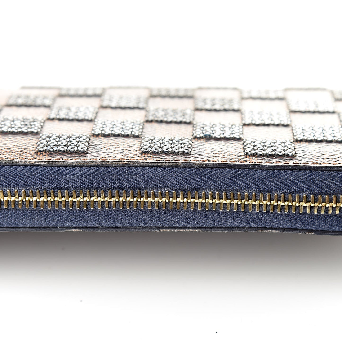 Damier Paillettes Zippy Wallet Blue