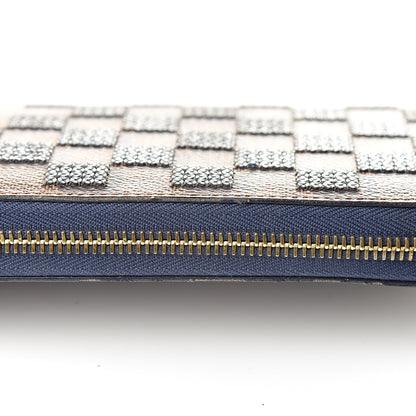 Louis Vuitton Damier Paillettes Zippy Wallet Blue 8 of 10