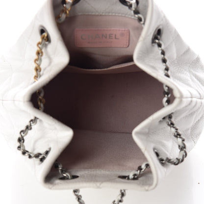 Chanel Patent Goatskin Quilted Small Gabrielle Backpack White 5 of 15