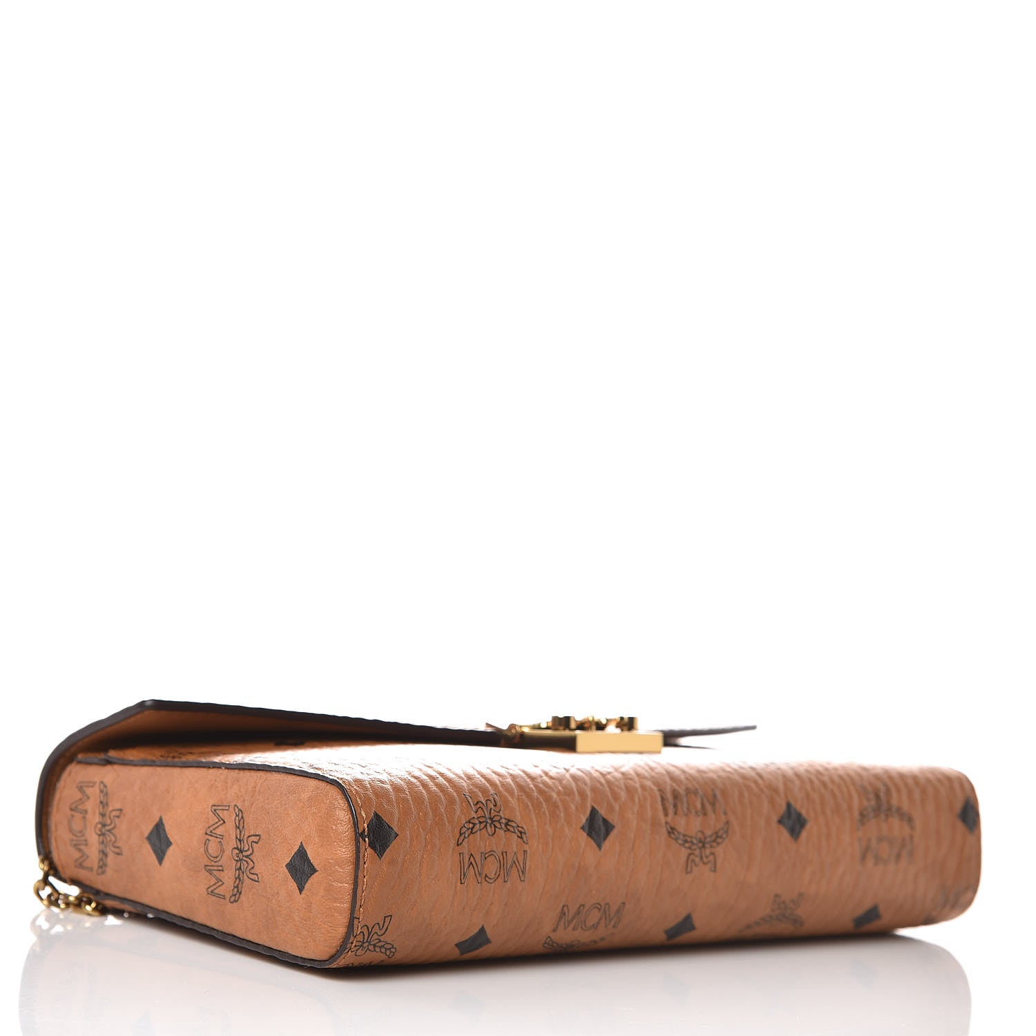 MCM Visetos Millie Wallet On Chain Cognac 4 of 9