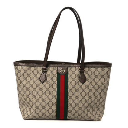 Gucci GG Supreme Monogram Medium Ophidia Shopping Tote Brown 1 of 11