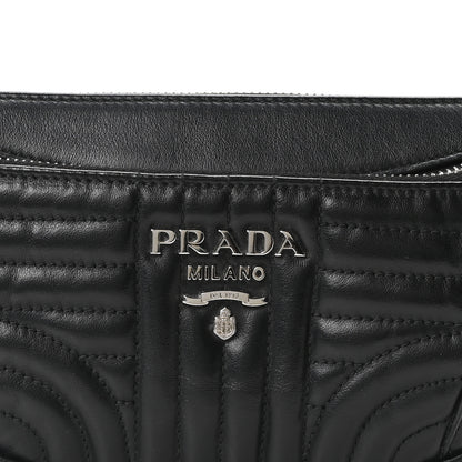 Prada Soft Calfskin Impunture Diagramme Belt Bag Black 7 of 9