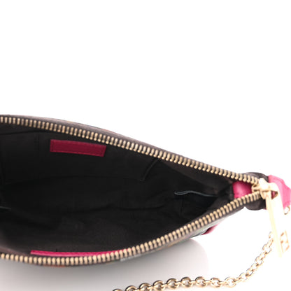 Fendi Zucchino Spalmati FF Multicolor Pochette Tobacco Multicolor Fuchsia 5 of 12