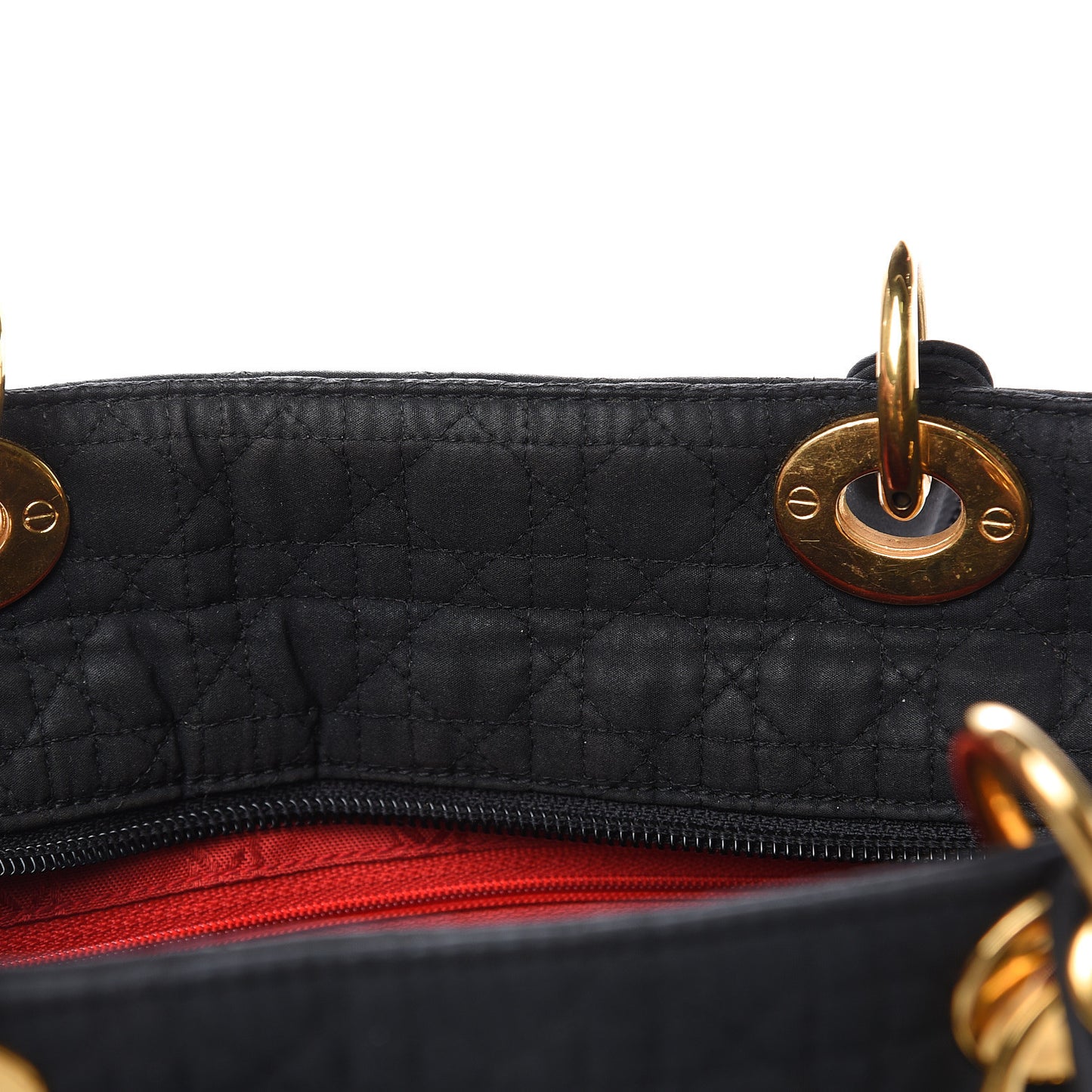 Nylon Cannage Large Lady Dior Black