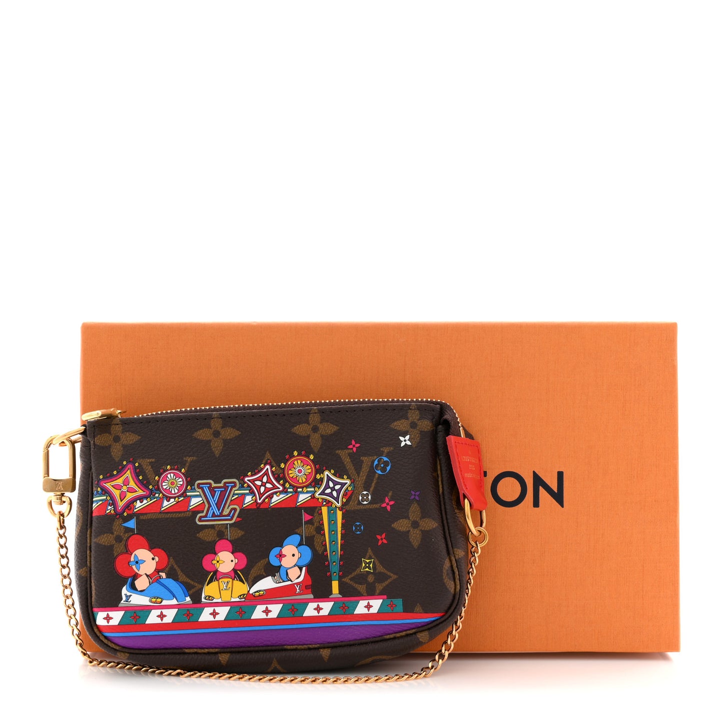 Monogram 2020 Christmas Animation Bumper Cars Mini Pochette Accessories Coquelicot