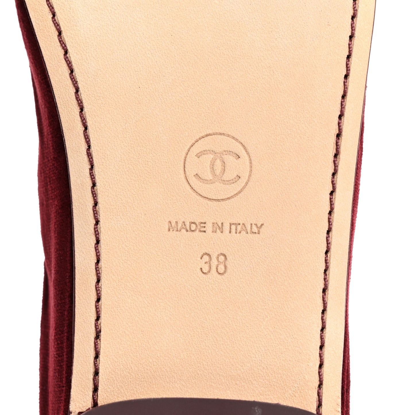 Velvet Mary Jane Flats 38 Burgundy Black
