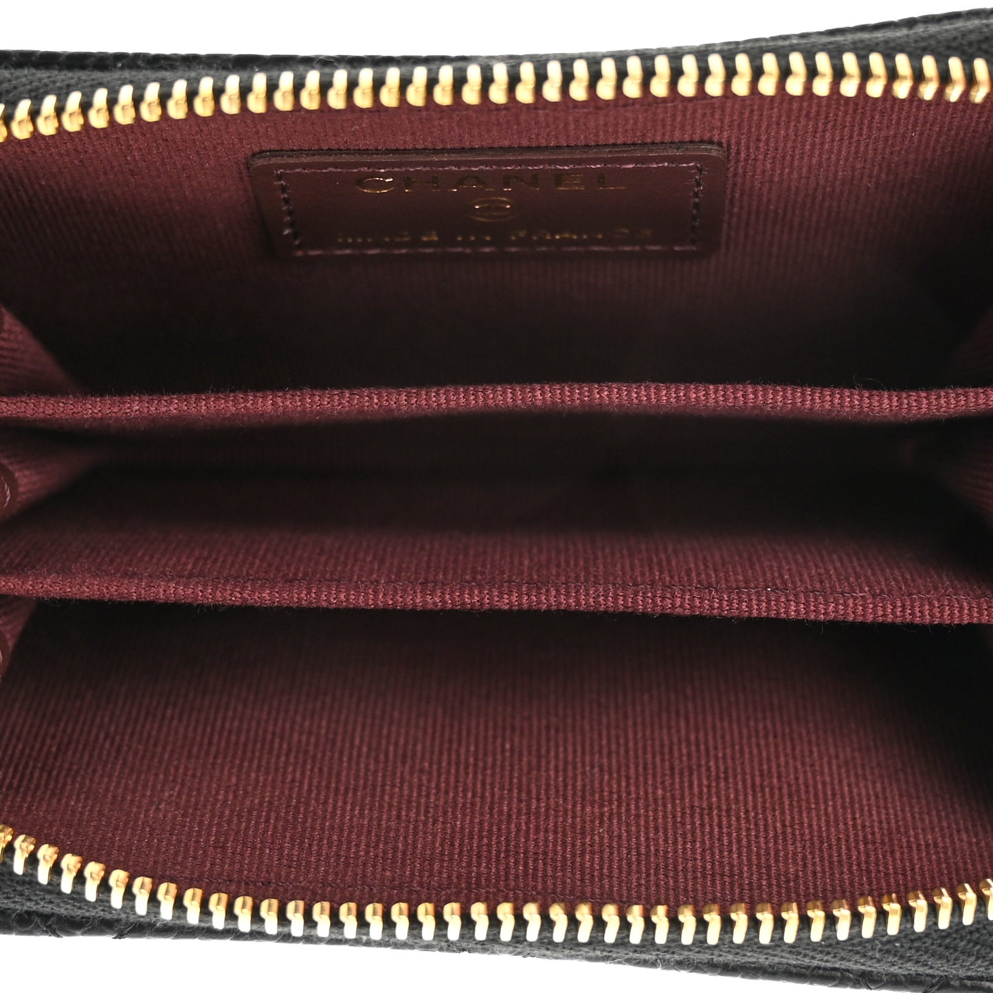 Caviar Quilted Zip Coin Purse Black