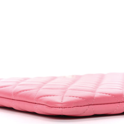 Chanel Lambskin Quilted Medium Casino Beauty CC Cosmetic Case Fuchsia 8 of 9
