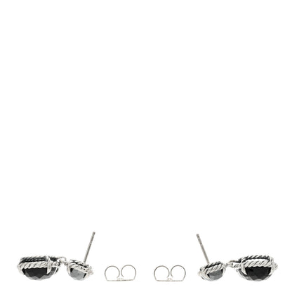 David Yurman Sterling Silver Black Onyx Hematine Chatelaine Drop Earrings 3 of 5