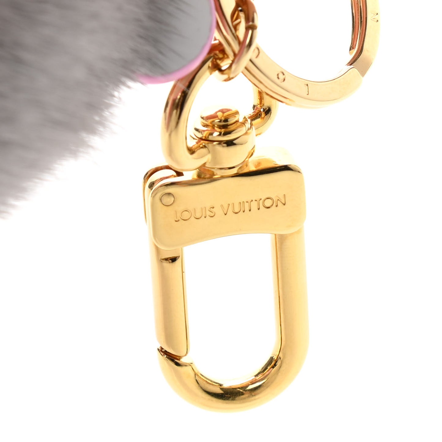 Calfskin Mink Fur Hedgehog Bag Charm Key Holder