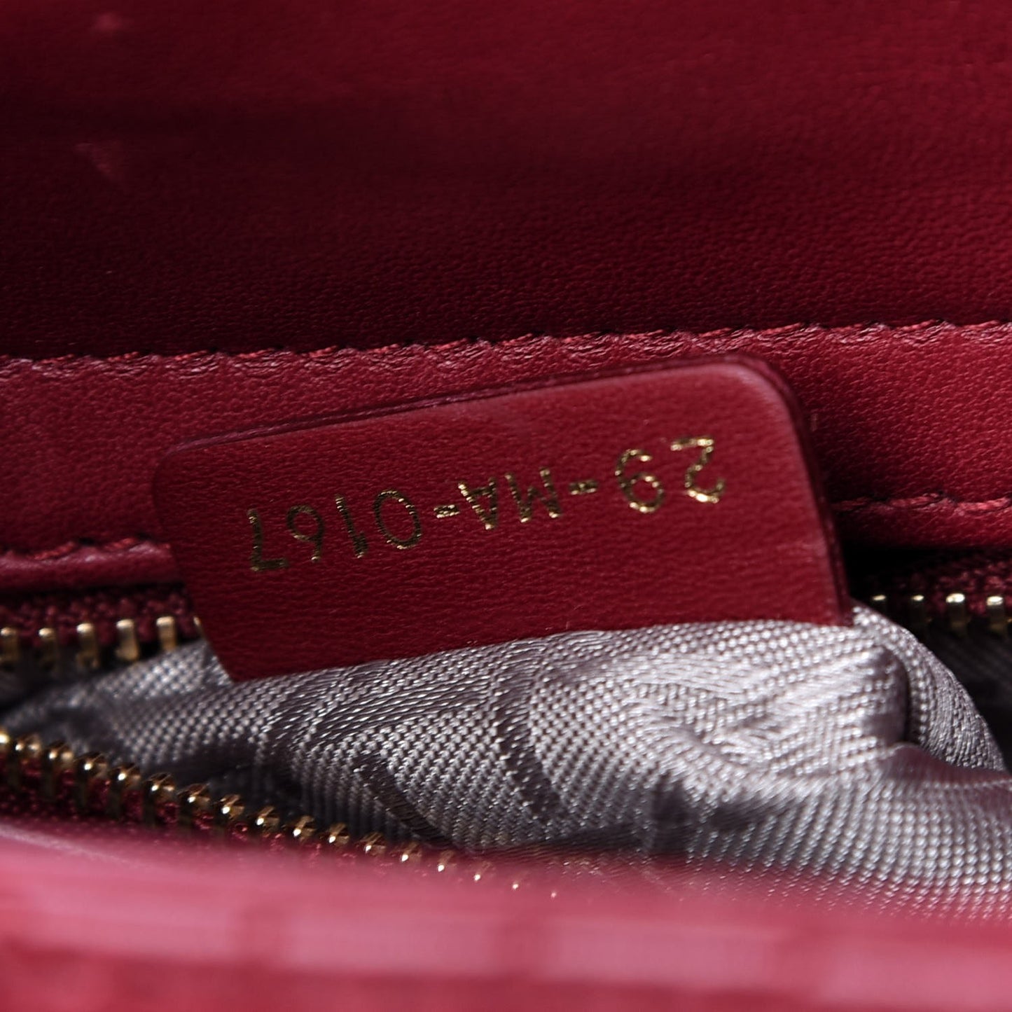Lambskin Cannage Small My Lady Dior Red