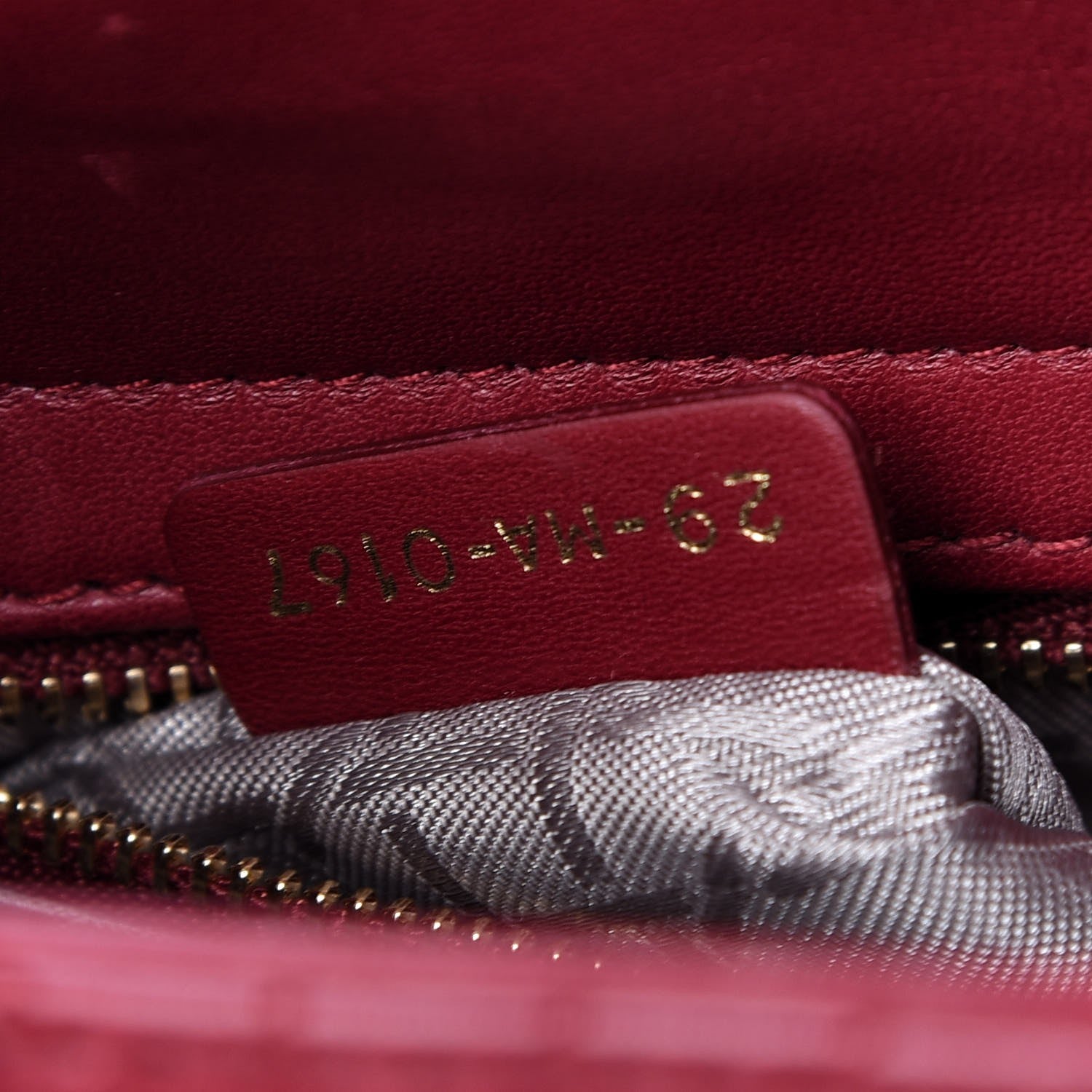 Christian Dior Lambskin Cannage Small My Lady Dior Red 7 of 13